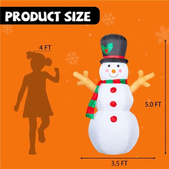 5ft Christmas Inflatables Outdoor Decoration, Blow Up...